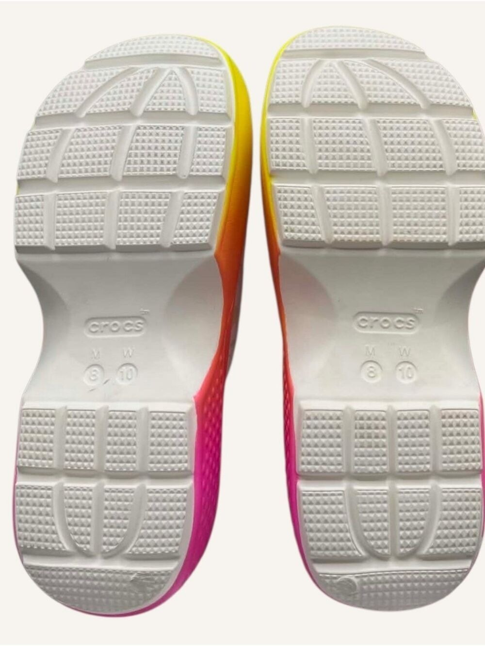 Crocs x Care Bears Stomp Platform Slides W10 Rainbow Y2K NWT - Picture 8 of 11